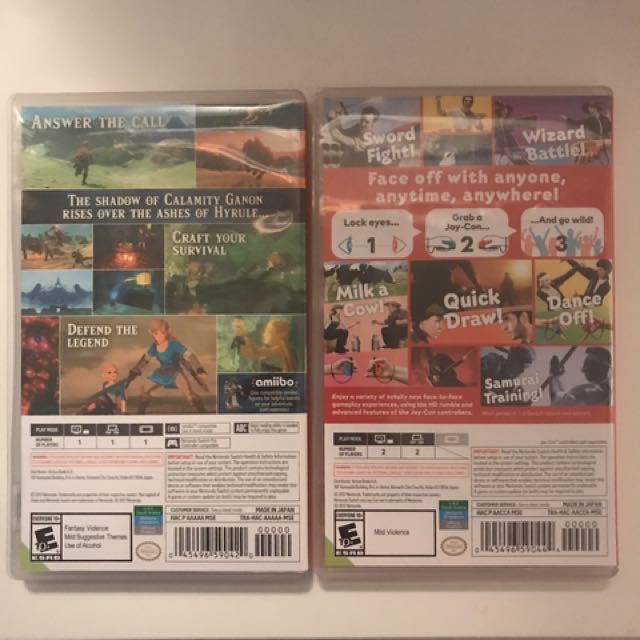 Nintendo Switch Game (Zelda & 1 2 Switch), Video Gaming, Video Games
