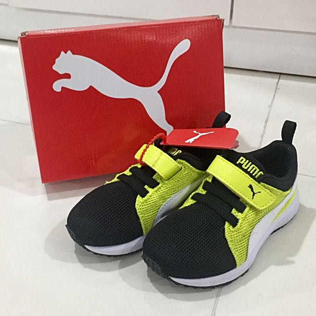 PUMA Puma Carson Runner Kids Black Sulphur Spring White Babies
