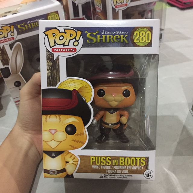 Shrek, Donkey and Puss in Boots funko Pop Set, Hobbies & Toys, Toys