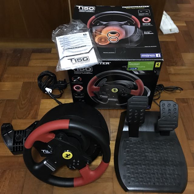 Thrustmaster T150 Ferrari Wheel For Ps3 Ps4 Toys Games Video Gaming Gaming Accessories On Carousell