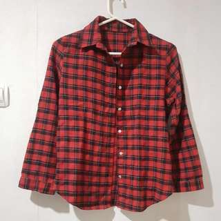 Kemeja Flanel Kotak Merah