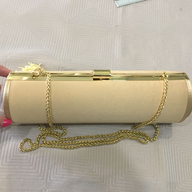 nine west gold bag