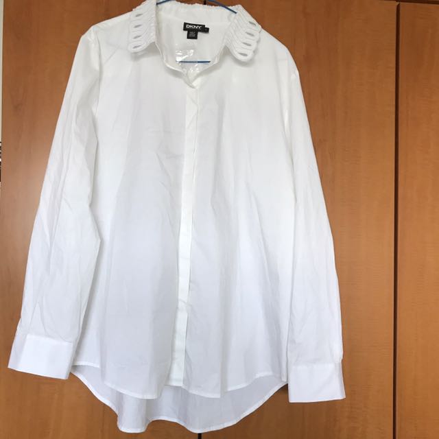 dkny white blouse