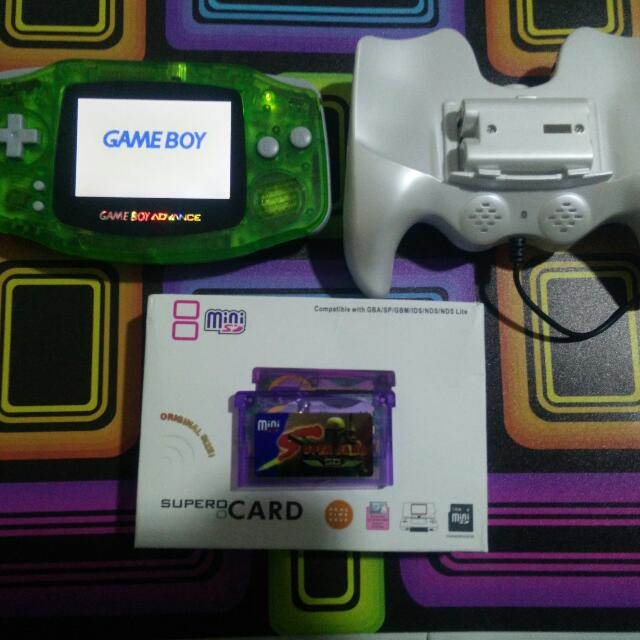 Gameboy Advance Backlight Mod +Supercard SD + Power Grip Master, Video