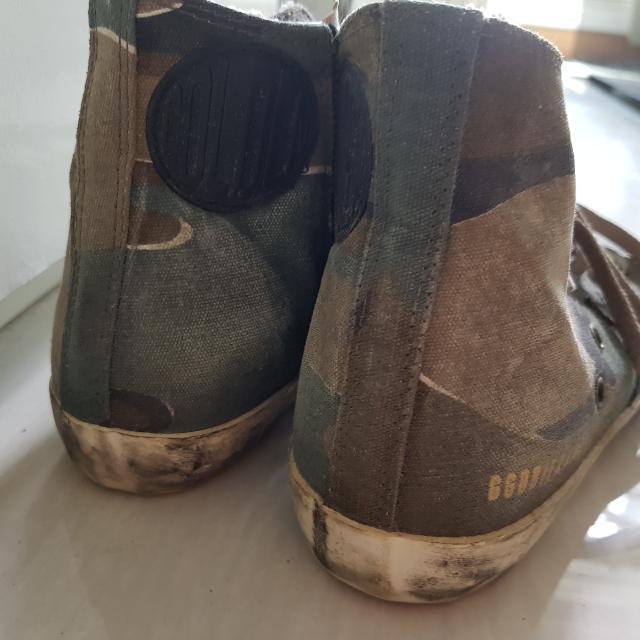 GGDB Golden Goose Deluxe Brand Francy Camo Military High Top Sneakers Shoes Platform Hidden Wedge