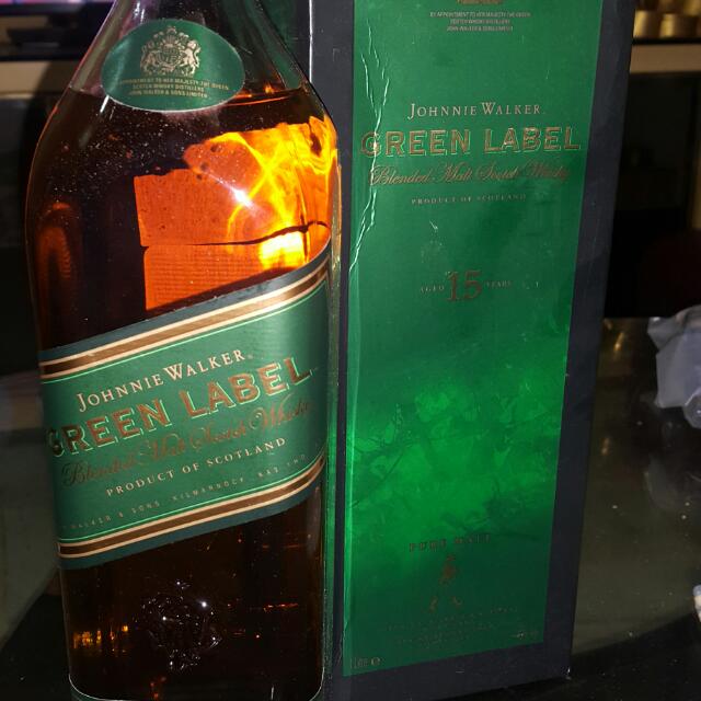 JOHNNIE WALKER GREEN LABEL 15 YEAR OLD, Food & Drinks ...