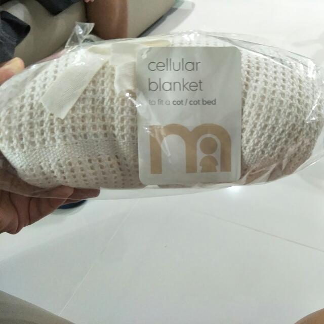 Brand New Mothercare Cellular Blanket cream Babies Kids Babies Kids Fashion on Carousell