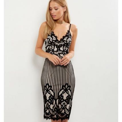 Newlook Lace Dress Black Brand New bardot dress. Blue Women s Fashion Tops Sleeveless on Carousell