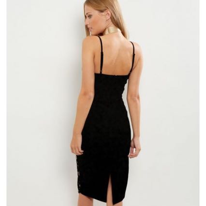 New look black bardot dress top