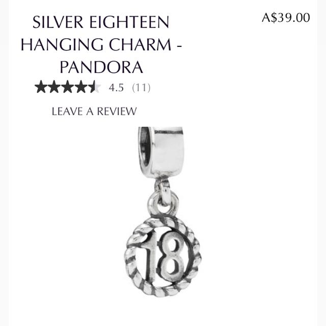 charm 18 pandora charm 18 pandora