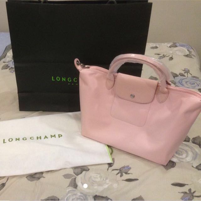longchamp le pliage light pink