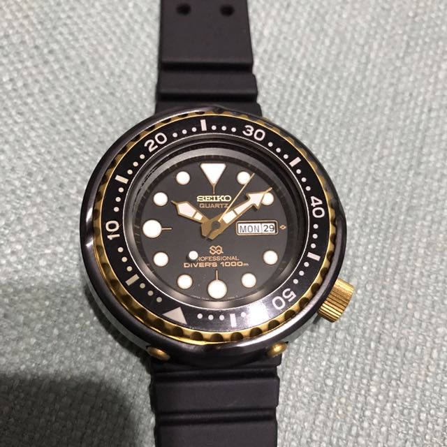 Seiko 7C46-7009 1000m golden Tuna, Women's Fashion, Watches & Accessories,  Watches on Carousell