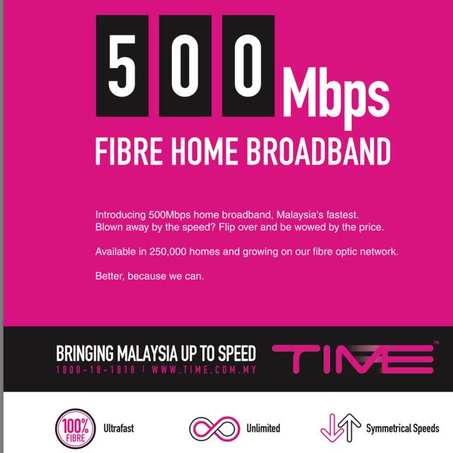 TIME Fastest in Malaysia RM149 = 100Mbps, Everything Else