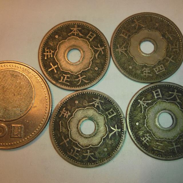 B623日本古錢8枚セット 壹圓 五十錢二十錢十錢五錢 貿易銀 大型硬貨+