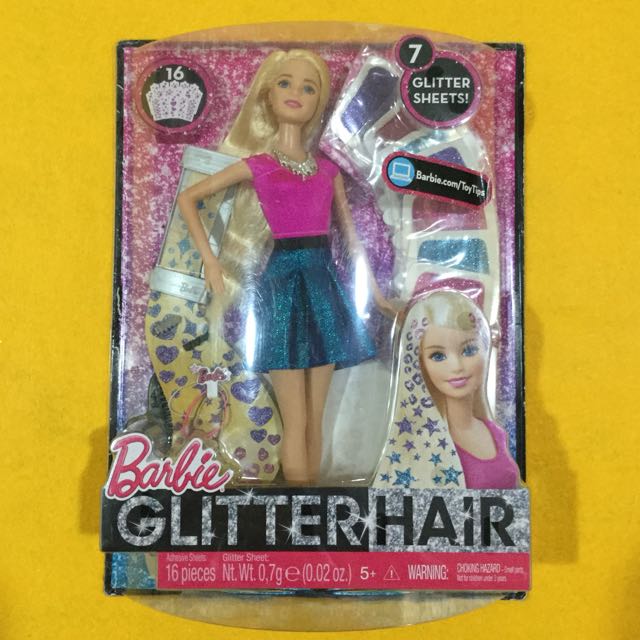 barbie glitter hair design doll