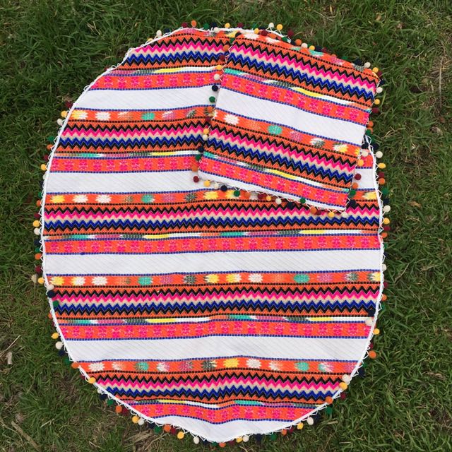 Handmade Beach Towel Pillow Set Design Craft Handmade Goods
