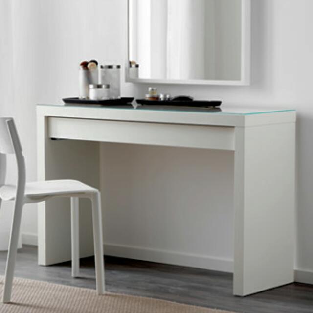 Malm white top dressing table