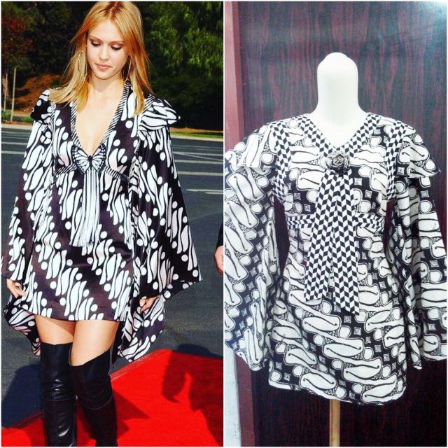 Jessica Alba berbaju batik