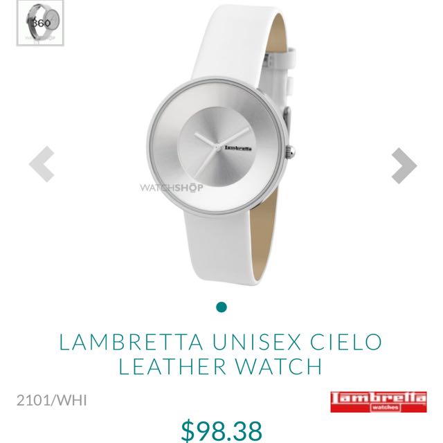 Lambretta Cielo Unisex Watch White Less 10 Women S Fashion Watches On Carousell
