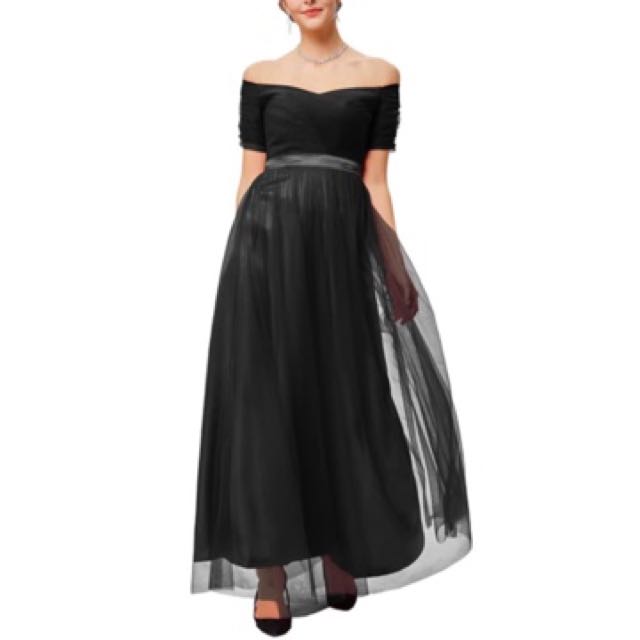 plus size black gown