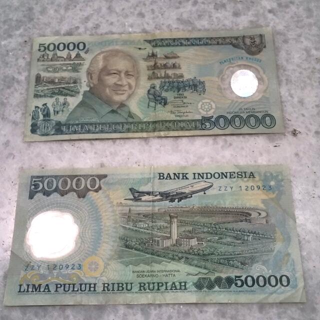 Rp 50rb Soeharto Antik Uang Lama Di Carousell