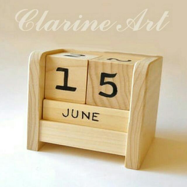 Souvenir Kalender Kayu, Design & Craft, Artwork on Carousell