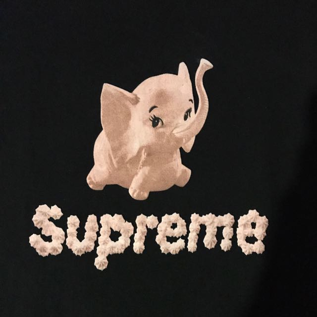 Supreme elephant cheap tee black