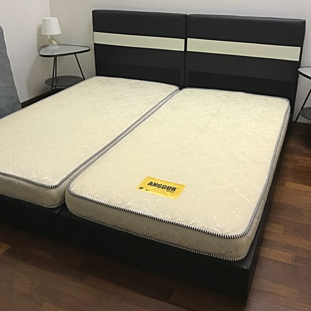 2 Set Katil Dan Tilam Saiz Single Home Furniture Furniture On Carousell