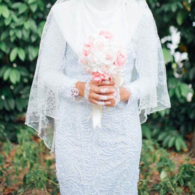 Baju Kahwin Akad Nikah Tunang Women s Fashion Dresses Sets Evening Dresses Gowns on Carousell