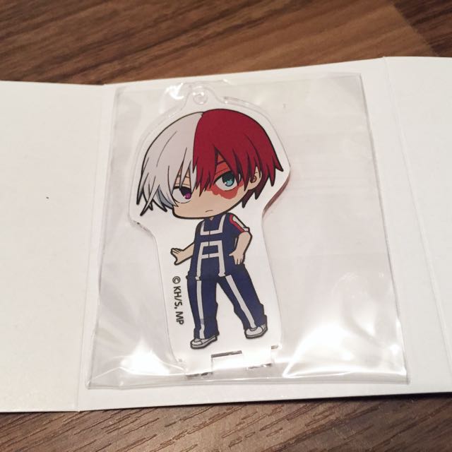 Boku No Hero Academia Sports Festival Animate Cafe Todoroki Shouto Acrylic Keychain Stand Entertainment J Pop On Carousell