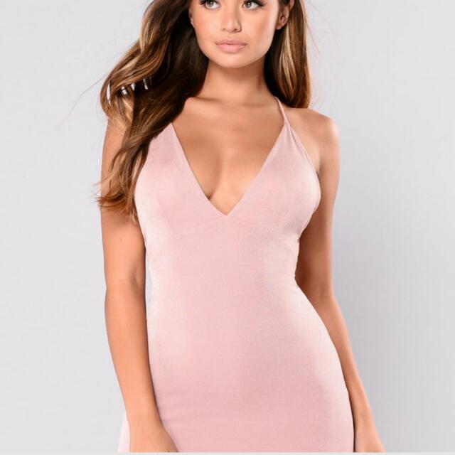 light pink fashion nova dress
