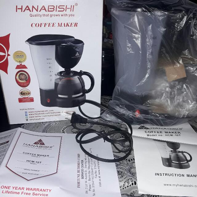 Hanabishi Coffee Maker HCM10T, TV & Home Appliances, Kitchen