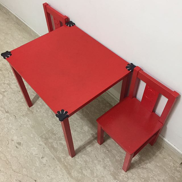 IKEA KRITTER Table & 2 Chairs, Furniture & Home Living, Furniture