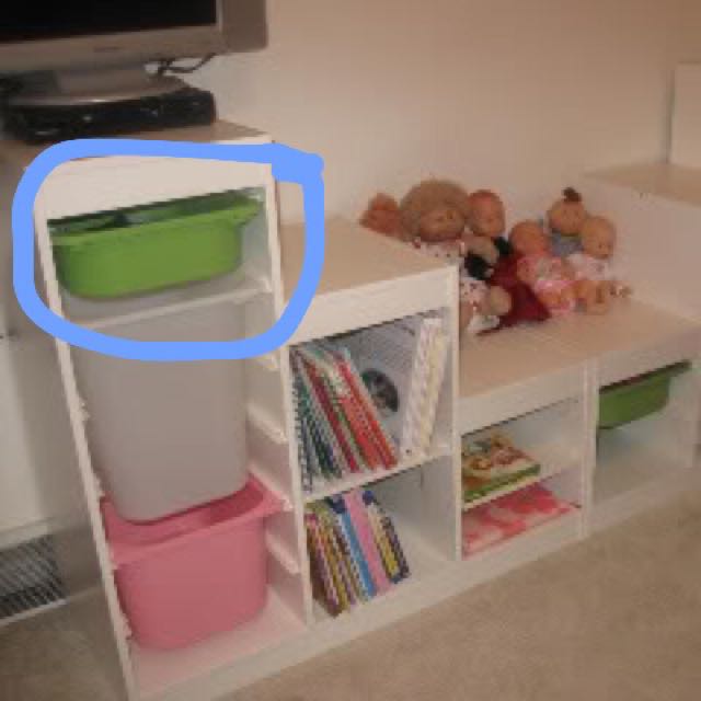 IKEA TROFAST green Storage Box With Cover, Furniture & Home Living