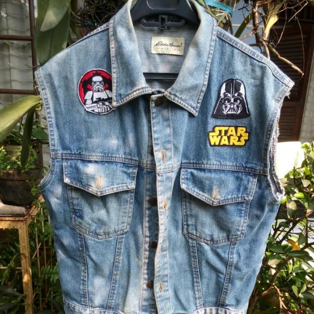 Jaket denim cheap patch