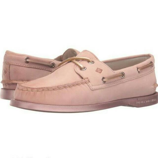 rose gold sperry top sider