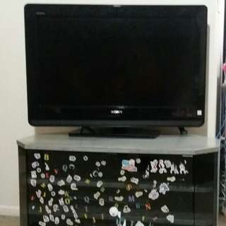 Tv and cabinet