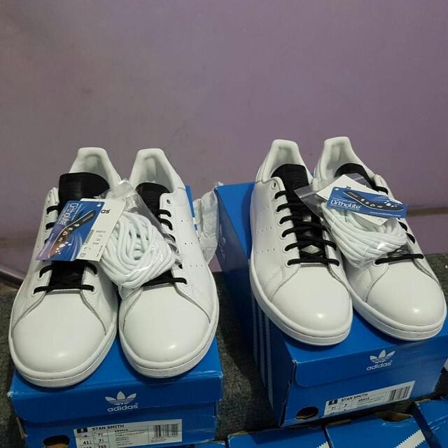 ADIDAS STAN SMITH LEATHER TUXEDO S80019 Fesyen Pria Sepatu di Carousell