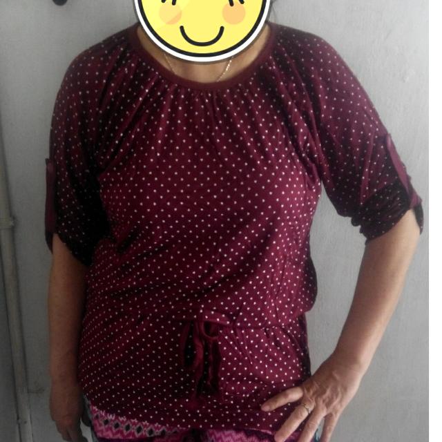 Banyak Warna Motif Cuci Gudang Baju Blouse Tali Pinggang Tangan