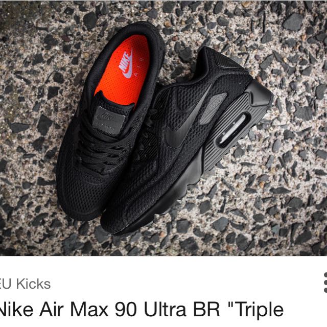 nike air max 90 ultra br triple black