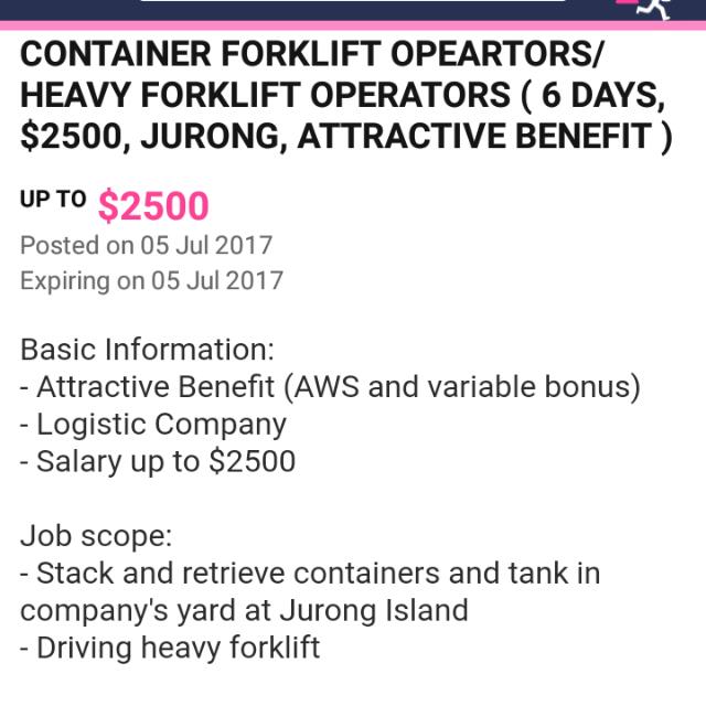 Heavy Forklift Driver Jobs Warehouse Logistics On Carousell