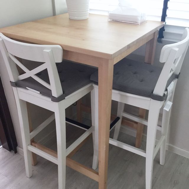 Ikea High Table With Chairs Furniture, High Dining Table And Chairs Ikea