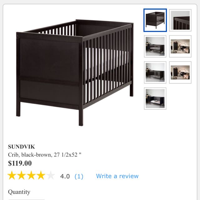 ikea black crib