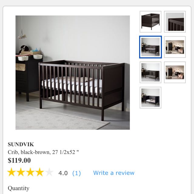 IKEA Sundvik Crib To Toddler Bed read description please Babies