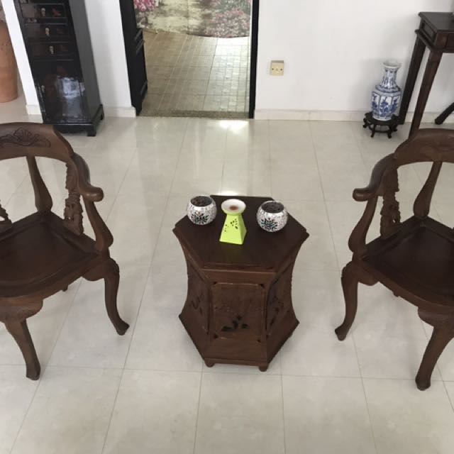 Teak Furniture Set Furniture Tables Chairs On Carousell