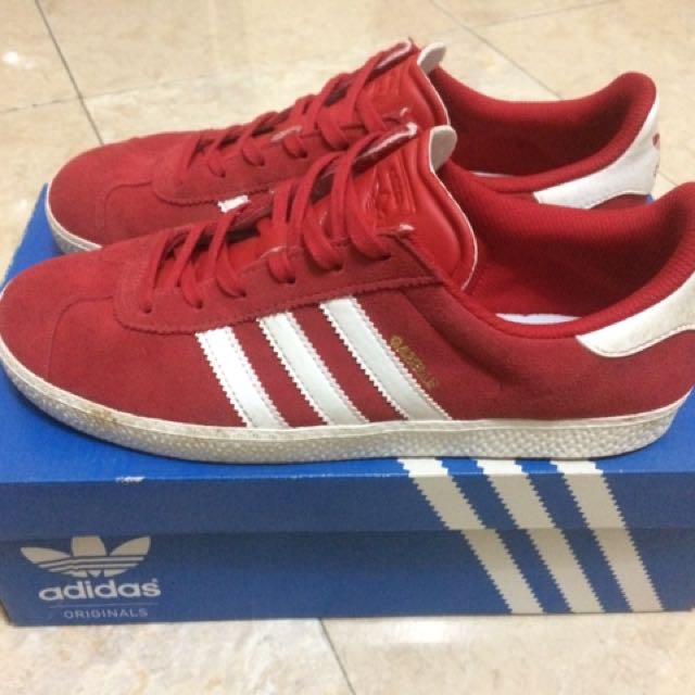 Adidas Gazelle II Merah Strip Putih 