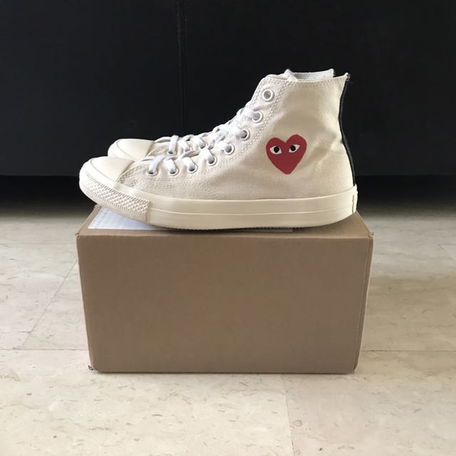 Cdg cream converse small heart online