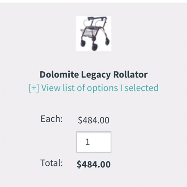 Dolomite Legacy 600 Walker With Handbrakes And Basket, Everything Else