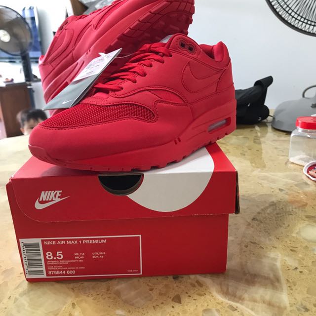 Nike air max deals 1 premium university red
