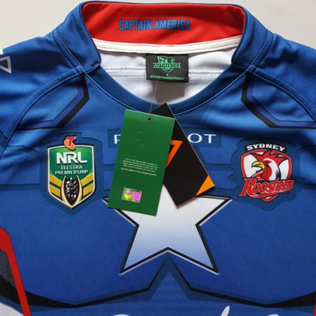 RUGBY SYDNEY Roosters 2014 NRL Captain America Jersey